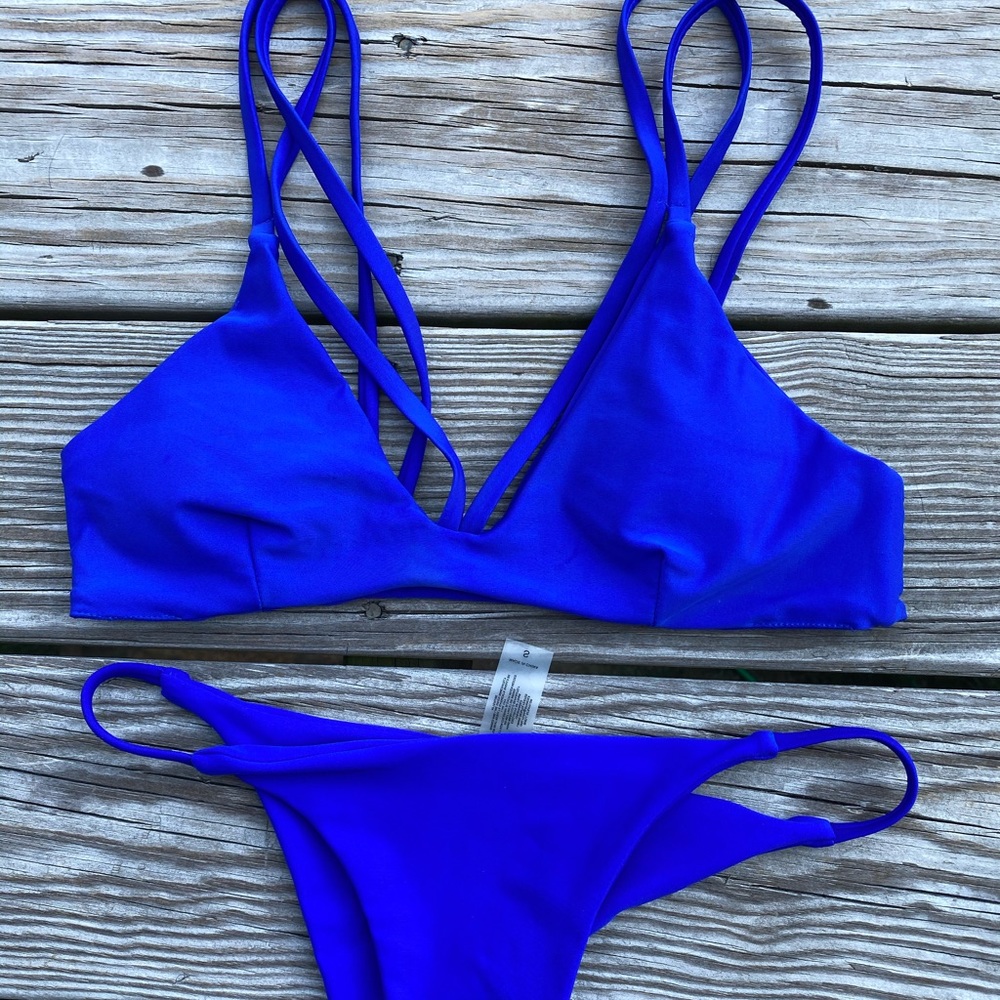 Blue bikini